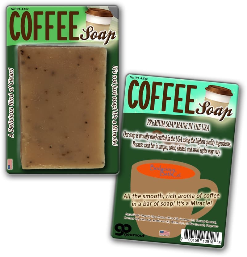Handcrafted Coffee Bar Soap with Ground Coffee Beans