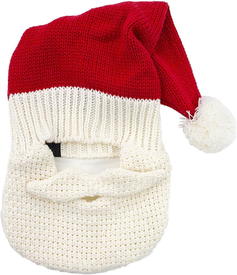 Handmade Knit Santa Beard Hat for Christmas