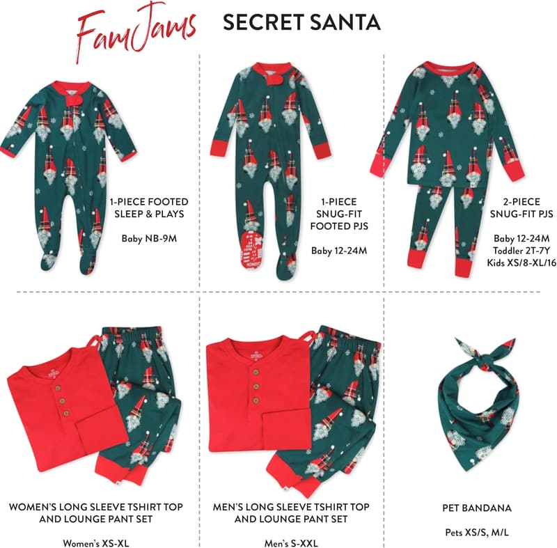 Family Matching Organic Cotton Holiday Pajamas