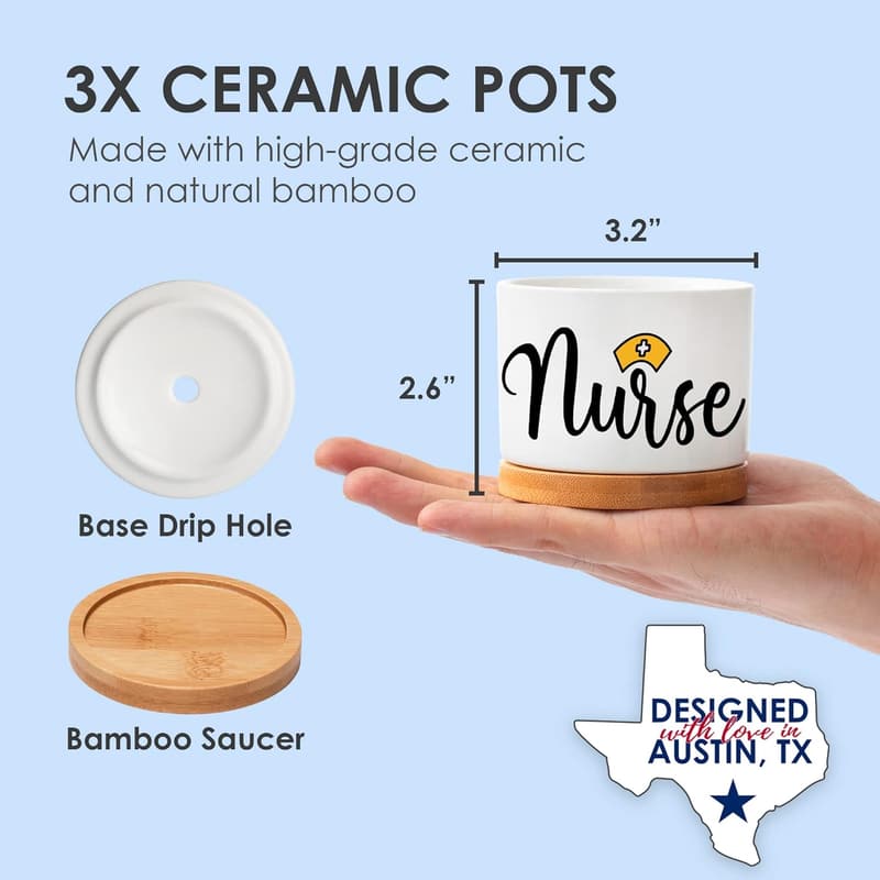 Nurse Week Gift: Planters for Nurses & RNs