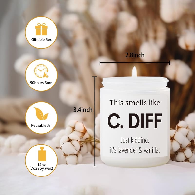 Lavender Scented Soy Candle for Nurse Appreciation Gifts