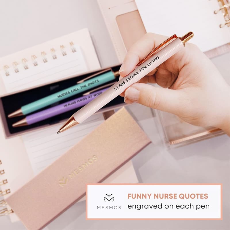 Nurse Week Gifts: 3pk Funny Nurse Pens for Women
