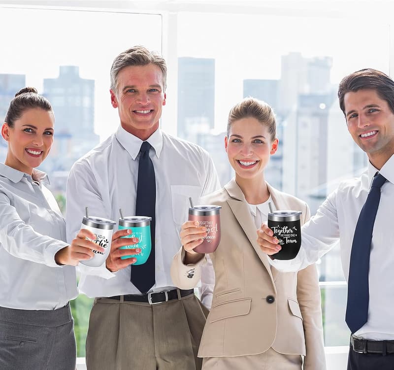 Employee Appreciation Insulated Wine Tumbler with Lid & Straw