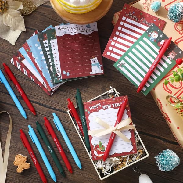 Employee Appreciation Gift Set: 12 Motivational Sticky Notepads & Pens