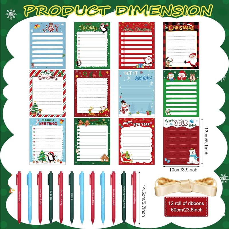 Employee Appreciation Gift Set: 12 Motivational Sticky Notepads & Pens