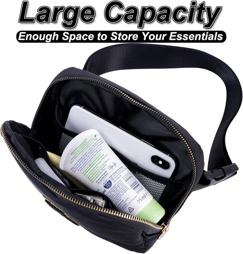 Men's Crossbody Travel Bag - Ideal Graduation Gift, Black