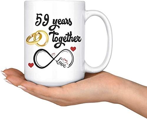 59th Anniversary Mug for Couples - Celebrate 59 Years Together