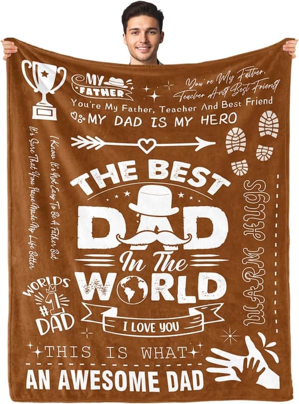 Father's Day Gift: Best Dad Ever Blanket, 50