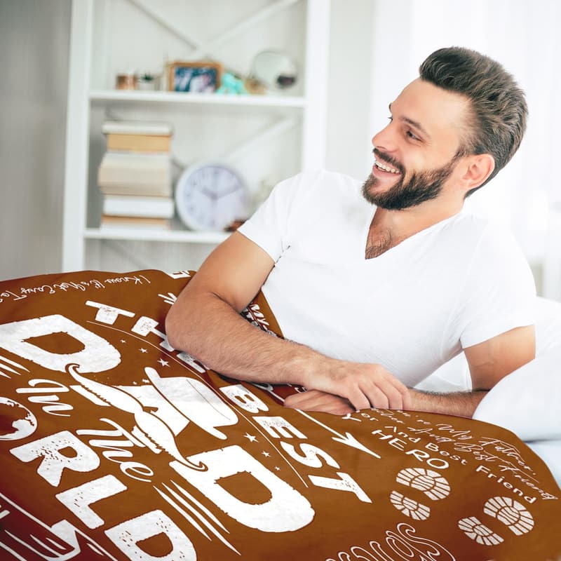 Father's Day Gift: Best Dad Ever Blanket, 50