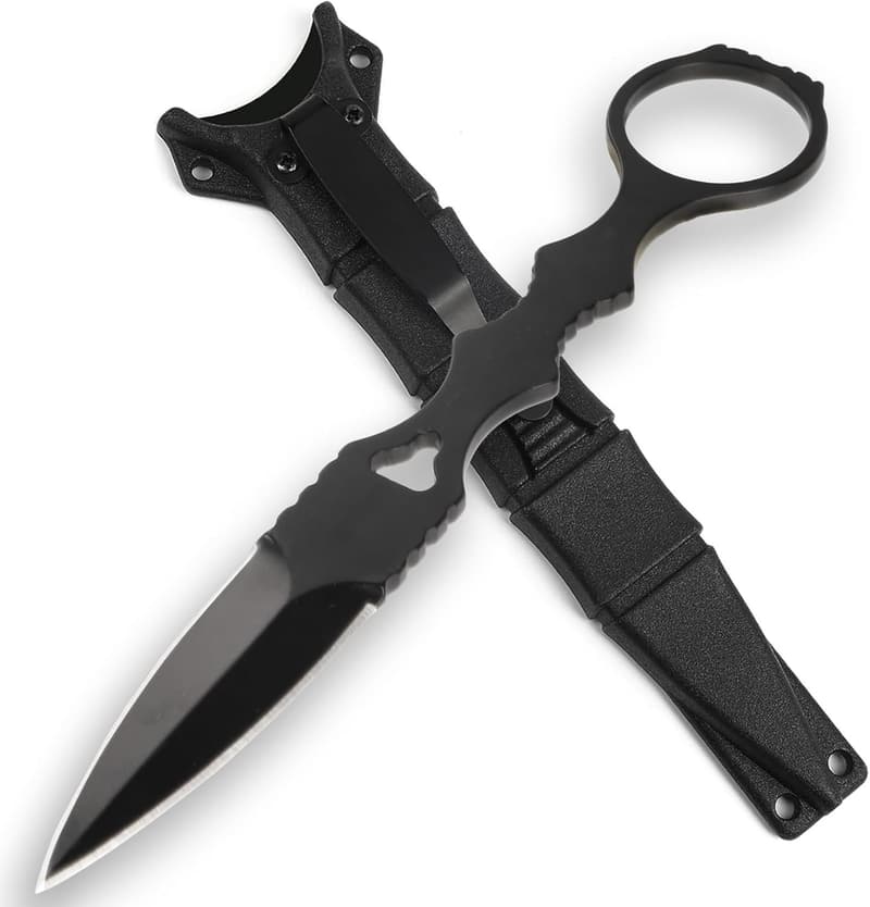Portable Camping Knife with 440C Steel Blade and Kydex Sheath