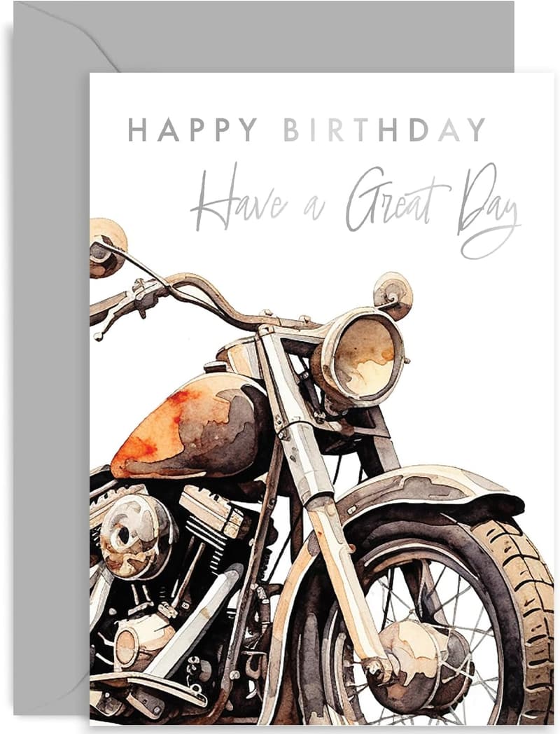 Motorcycle Birthday Card for Men | Harley-Davidson Design