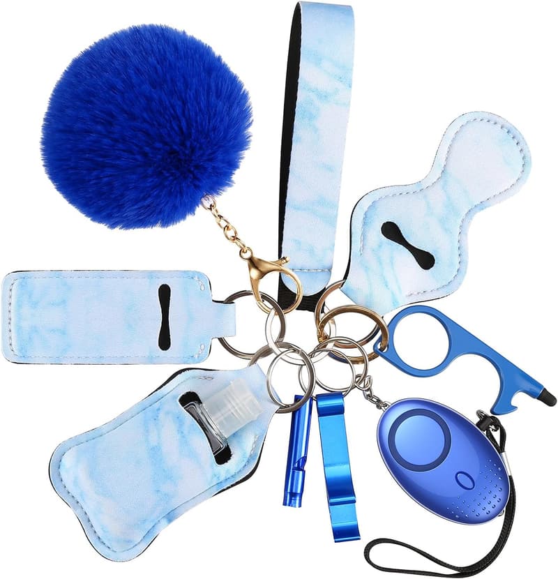 Women's Safety Keychain Set with Sound Alarm - 10 Pieces
