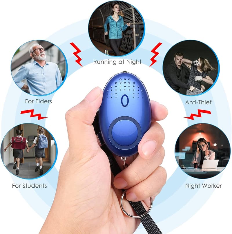 Women's Safety Keychain Set with Sound Alarm - 10 Pieces