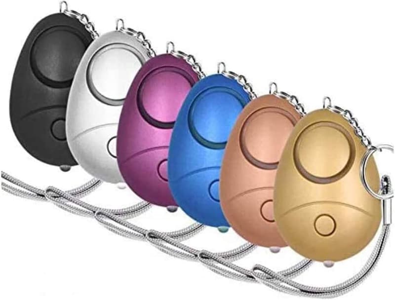 Personal Security Alarm - 6-Pack Keychain with LED Lights