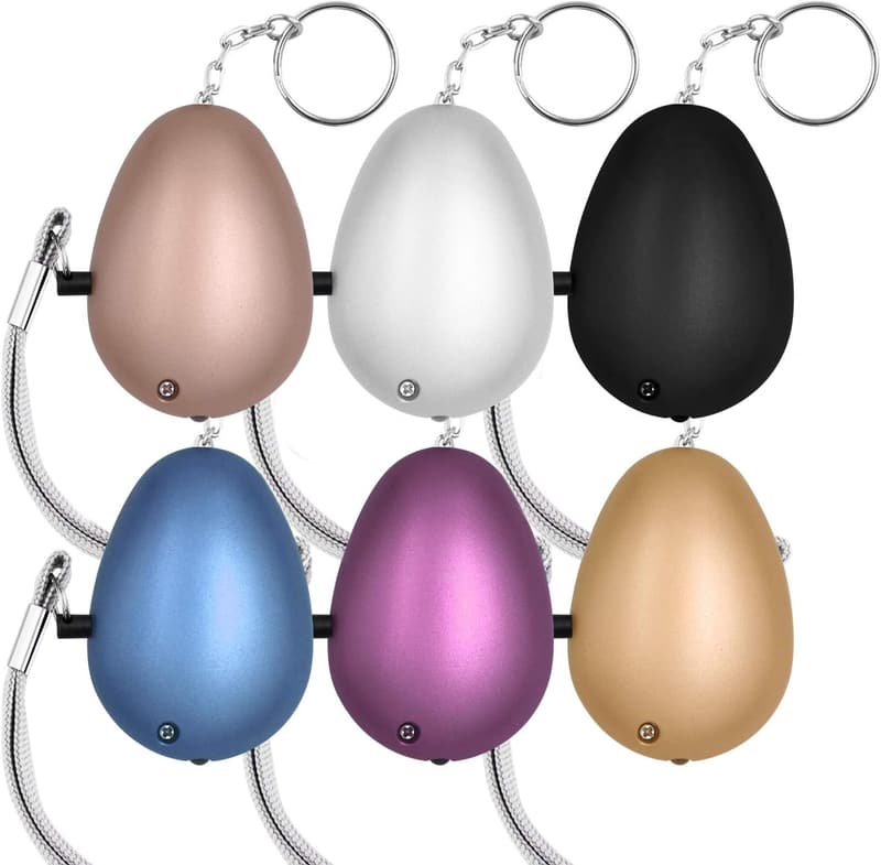 Personal Security Alarm - 6-Pack Keychain with LED Lights