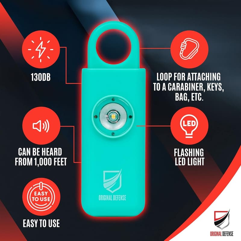 Siren Self-Defense Alarm - 130 dB Keychain for Women & Kids