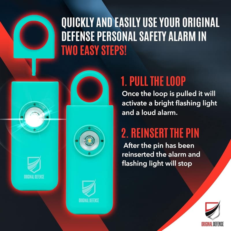 Siren Self-Defense Alarm - 130 dB Keychain for Women & Kids