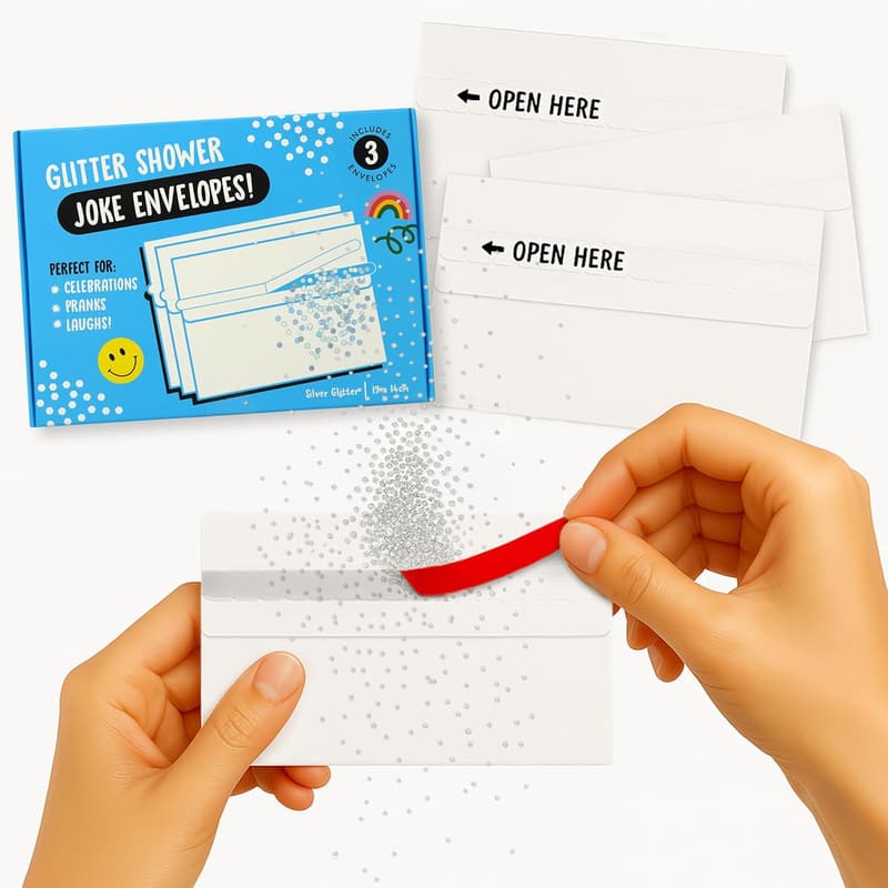 Glitter Bomb Prank Envelope – Exploding Confetti Surprise for Any Occasion