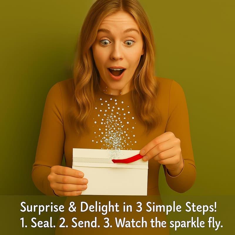 Glitter Bomb Prank Envelope – Exploding Confetti Surprise for Any Occasion