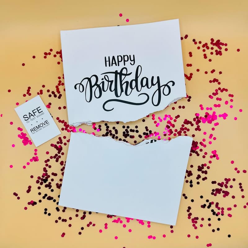 Hilarious Singing Prank Birthday Card with Glitter Surprise