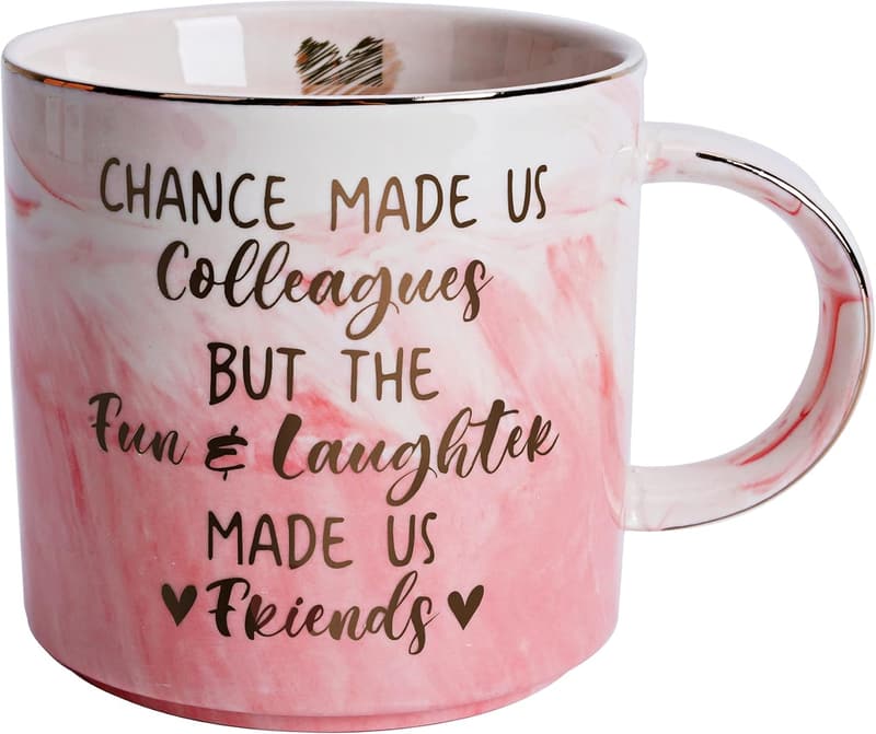 Farewell Gift for Coworkers - Pink 11.5oz Coffee Cup