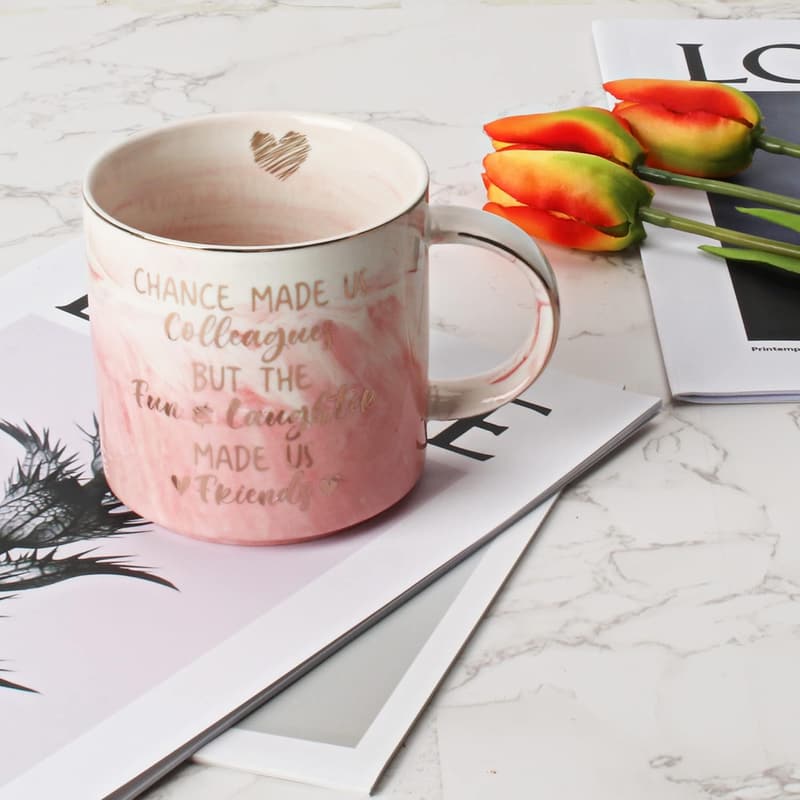 Farewell Gift for Coworkers - Pink 11.5oz Coffee Cup