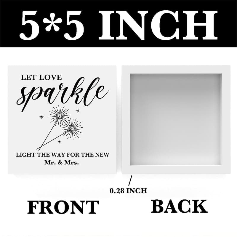 Wedding Engagement Sparkler Send Off Wooden Block Sign Decor