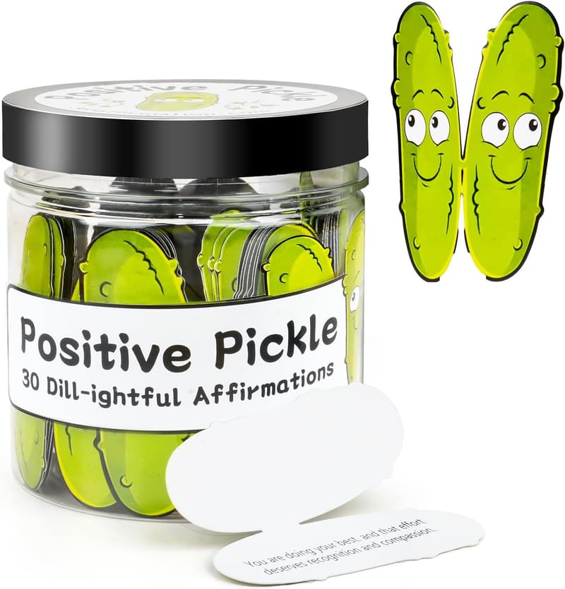 Positive Pickle Affirmation Cards for Mental Health - 60 Quotes