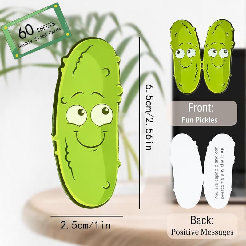 Positive Pickle Affirmation Cards for Mental Health - 60 Quotes