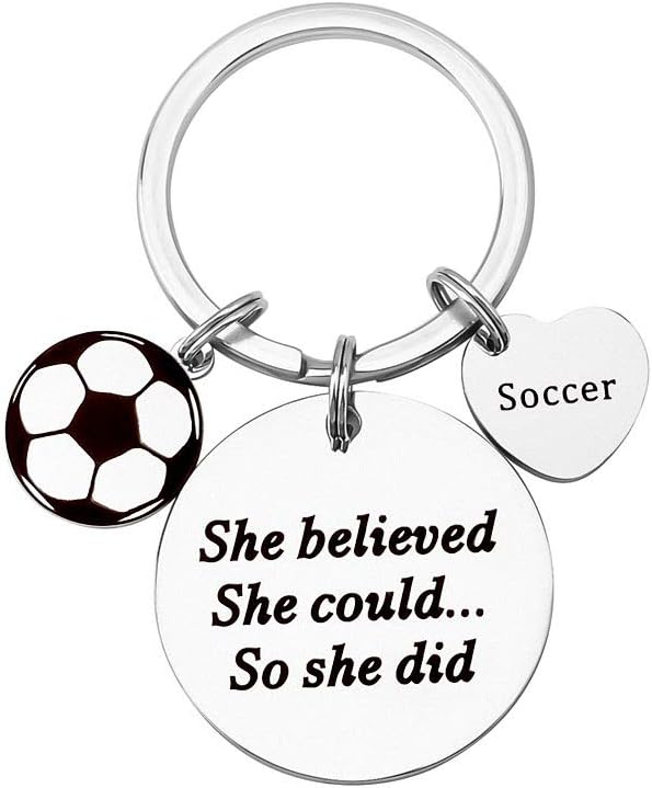 Soccer Keychain - Inspirational Gift for Team Players