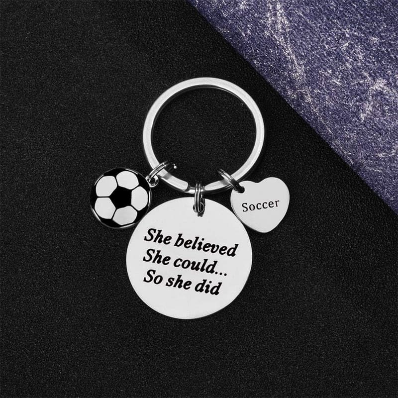 Soccer Keychain - Inspirational Gift for Team Players