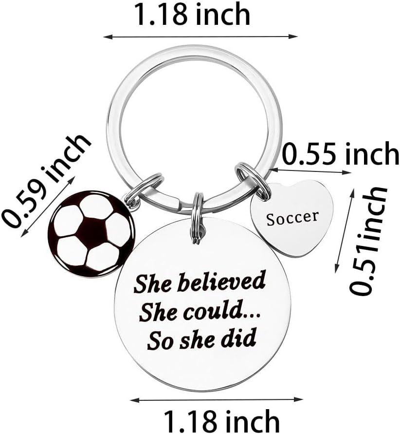 Soccer Keychain - Inspirational Gift for Team Players