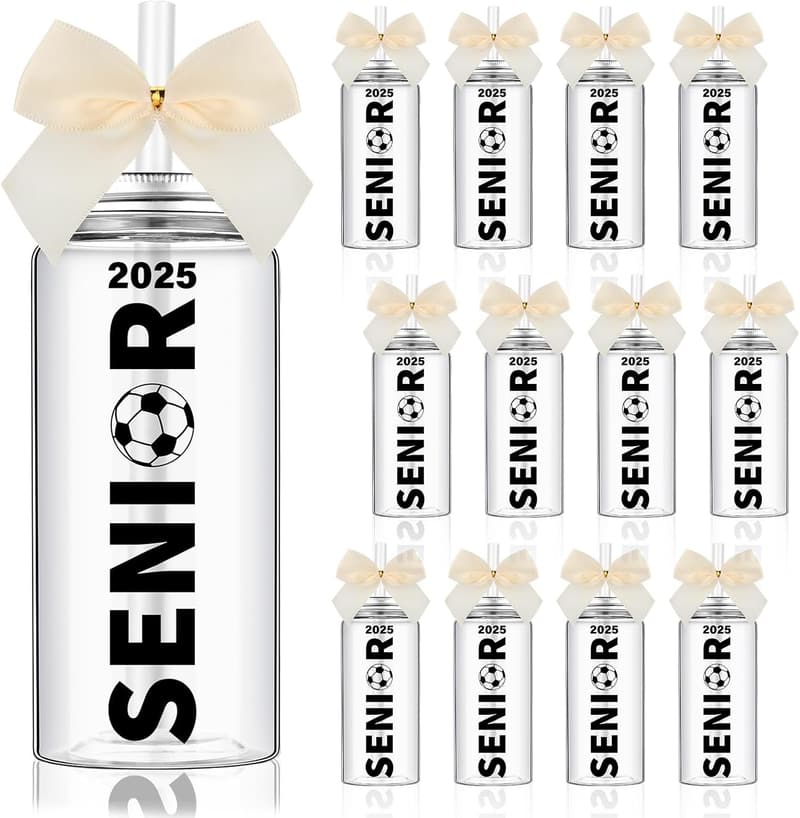 Senior Night Soccer Tumbler Cups - Set of 12, 13.5 oz