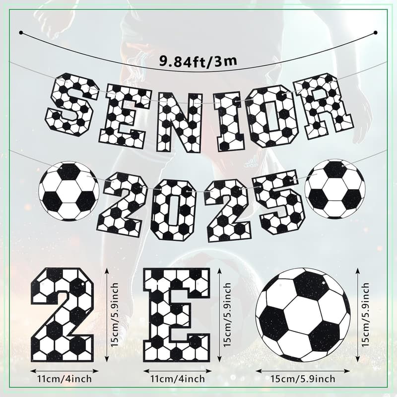Soccer Graduation Party Decorations - Senior 2025 Banners