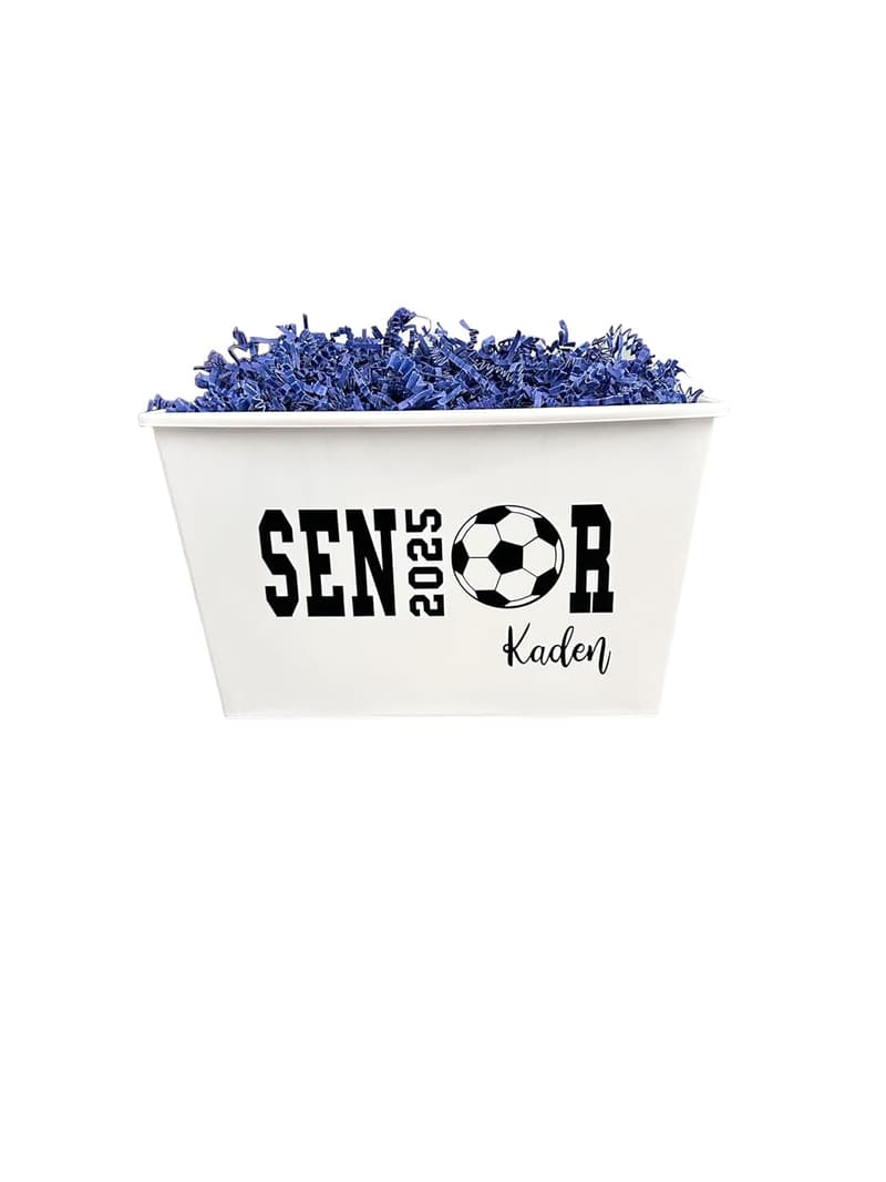 Senior Night Soccer Gift Basket - Personalized Grad 2025 Decor