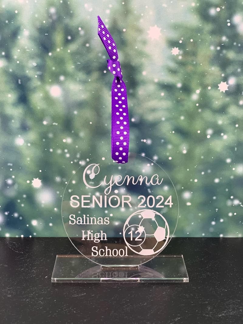 Girls Soccer Senior Night Ornament Gift