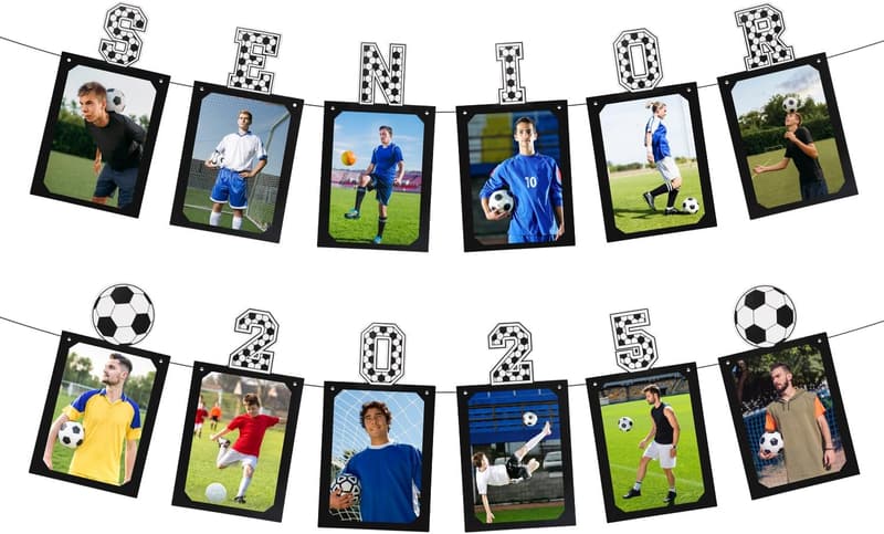 2025 Soccer Graduation Photo Banner for Senior Night