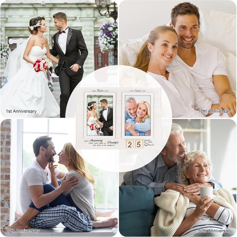 Then & Now Anniversary Photo Frame for Lasting Memories