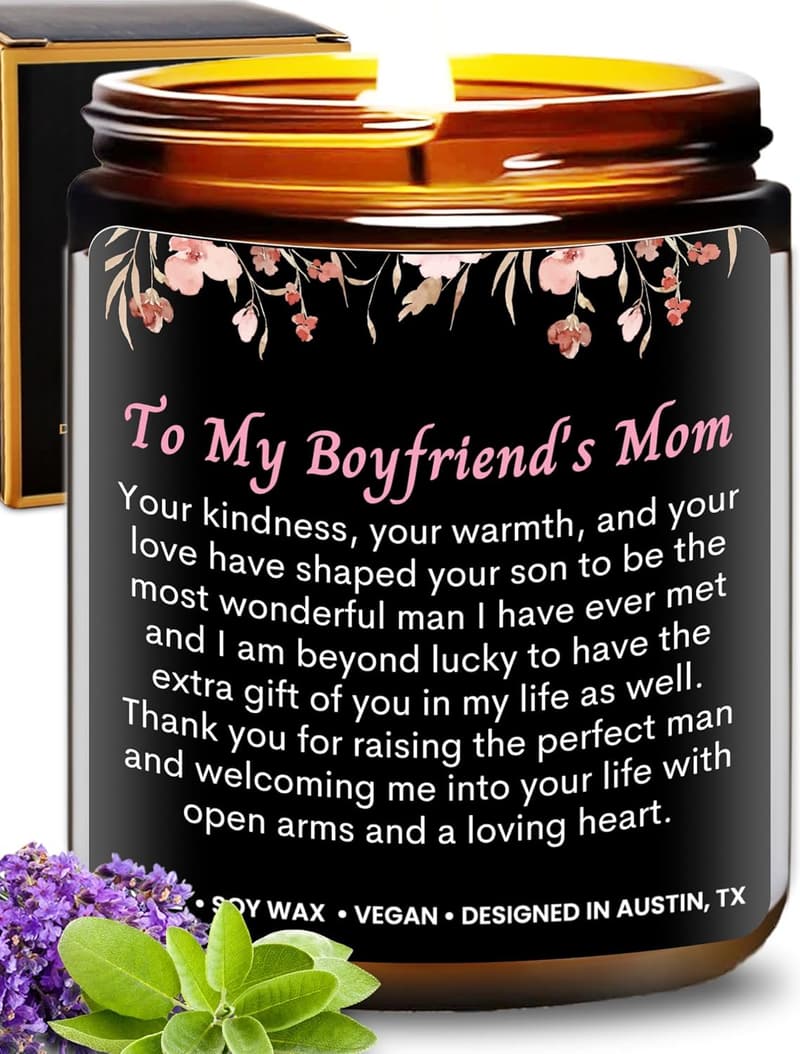 Thoughtful Birthday Candle for Boyfriend's Mom