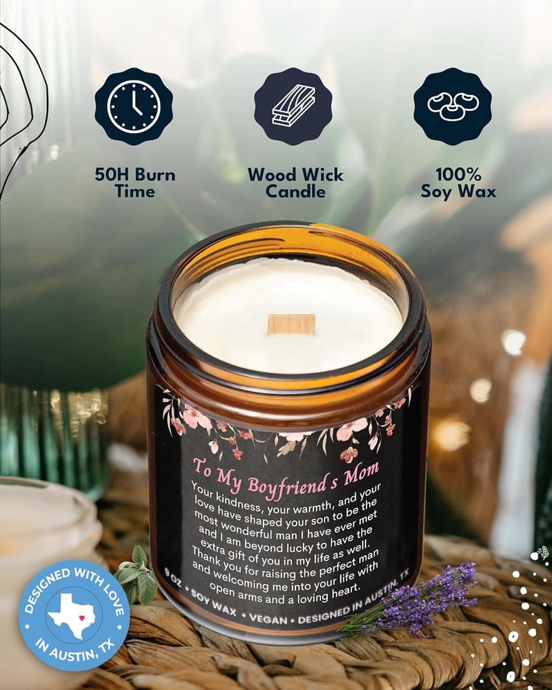 Thoughtful Birthday Candle for Boyfriend's Mom