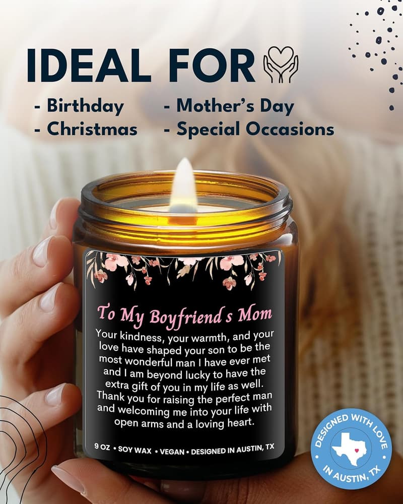 Thoughtful Birthday Candle for Boyfriend's Mom