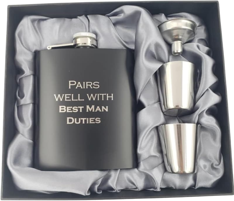 Groomsmen Proposal Gift - Personalized Flask for Best Man