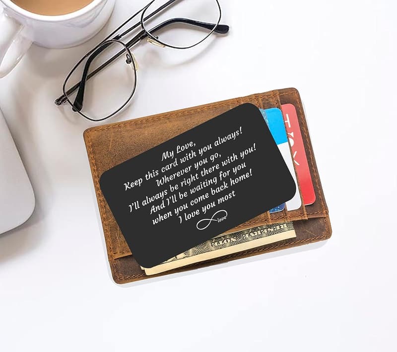 Engraved Wallet Insert Card for Boyfriend - Valentine's Day Gift