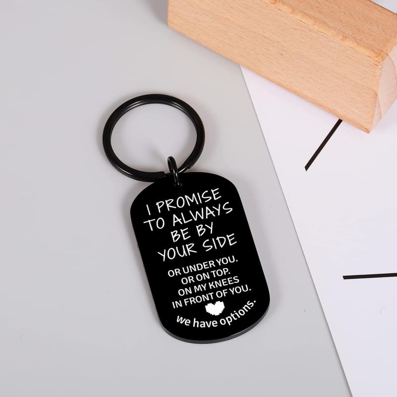 Boyfriend Anniversary Keychain - Thoughtful Steel Gift