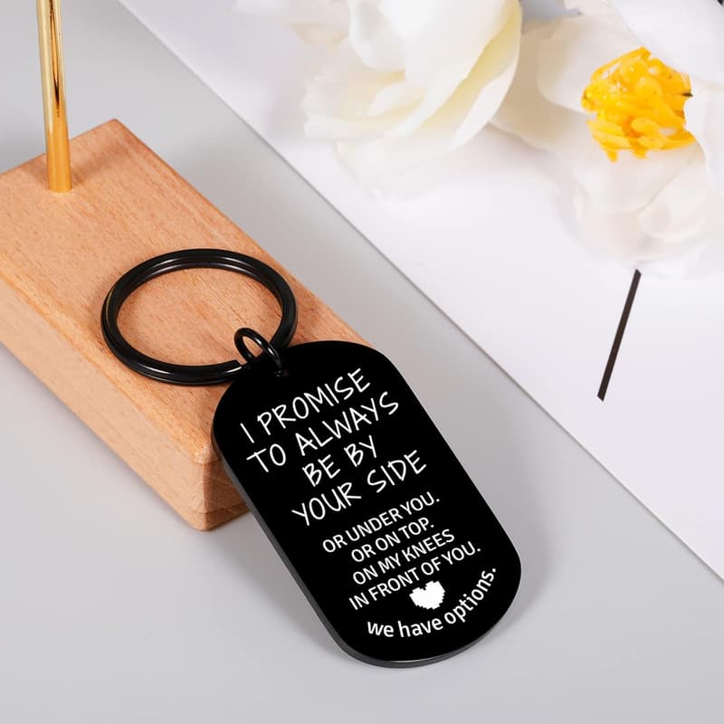 Boyfriend Anniversary Keychain - Thoughtful Steel Gift