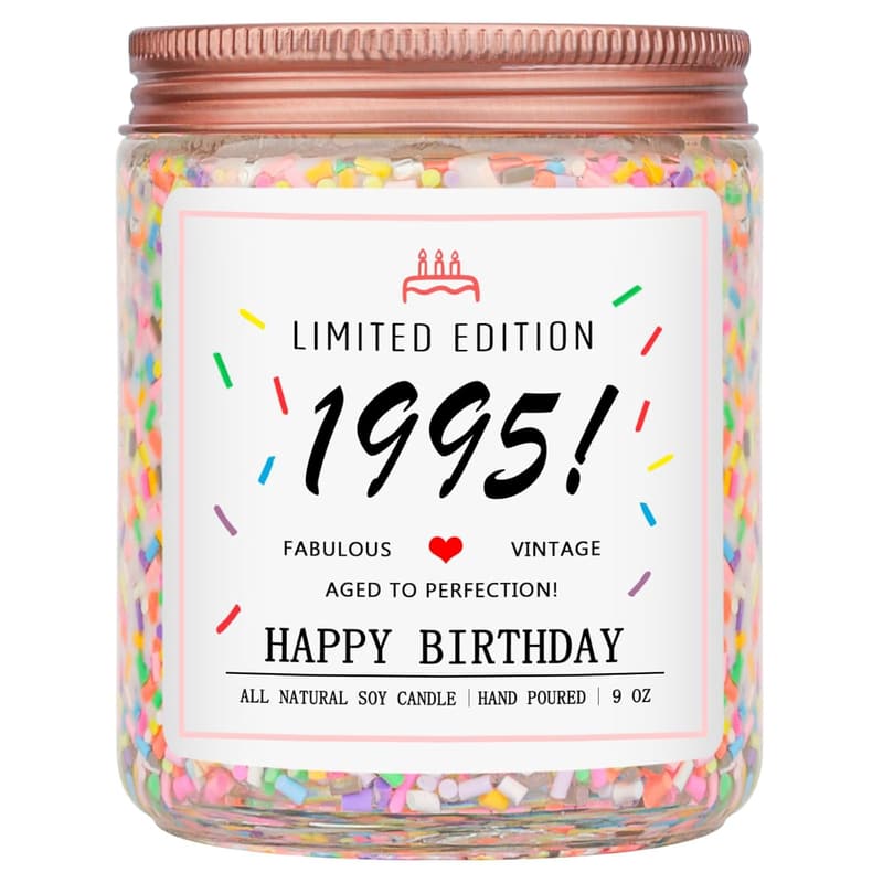 30th Birthday Vanilla Cake Scented Candle for Her