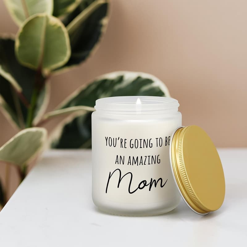 1st Mother's Day Lavender Scented Candle for Expecting Moms