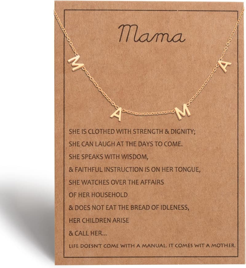 Mama Necklace - Silver, Gold & Rose Gold Gift for New Moms