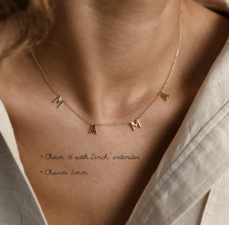 Mama Necklace - Silver, Gold & Rose Gold Gift for New Moms