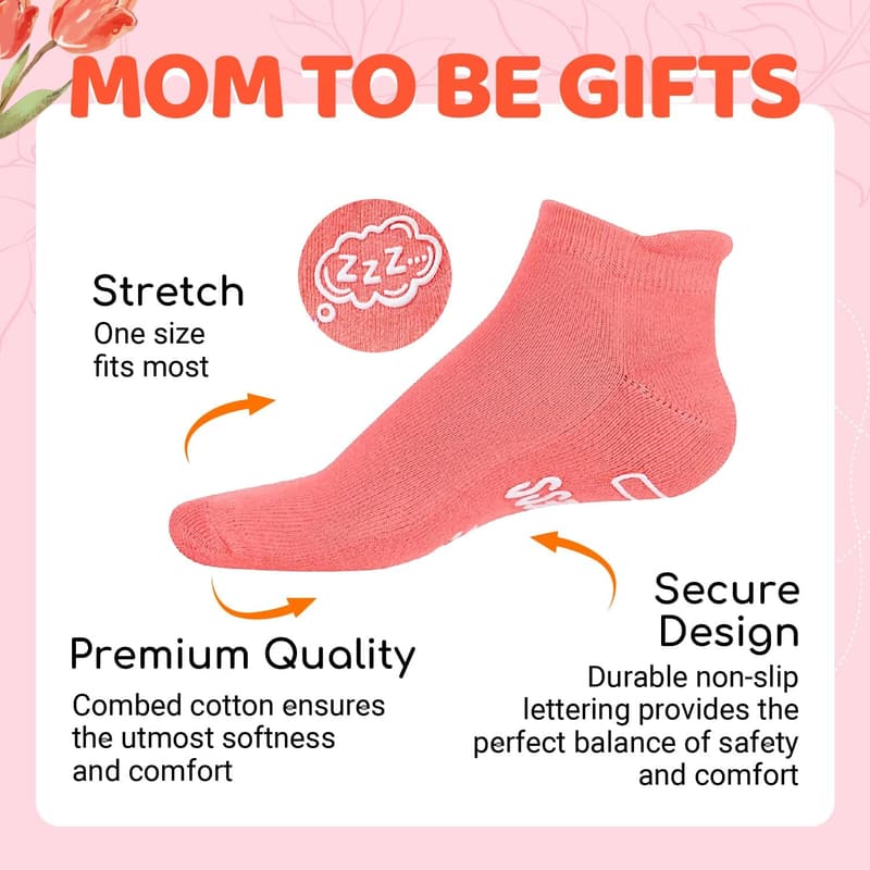 New Mom Gift: Maternity Labor Socks for Expecting Mothers